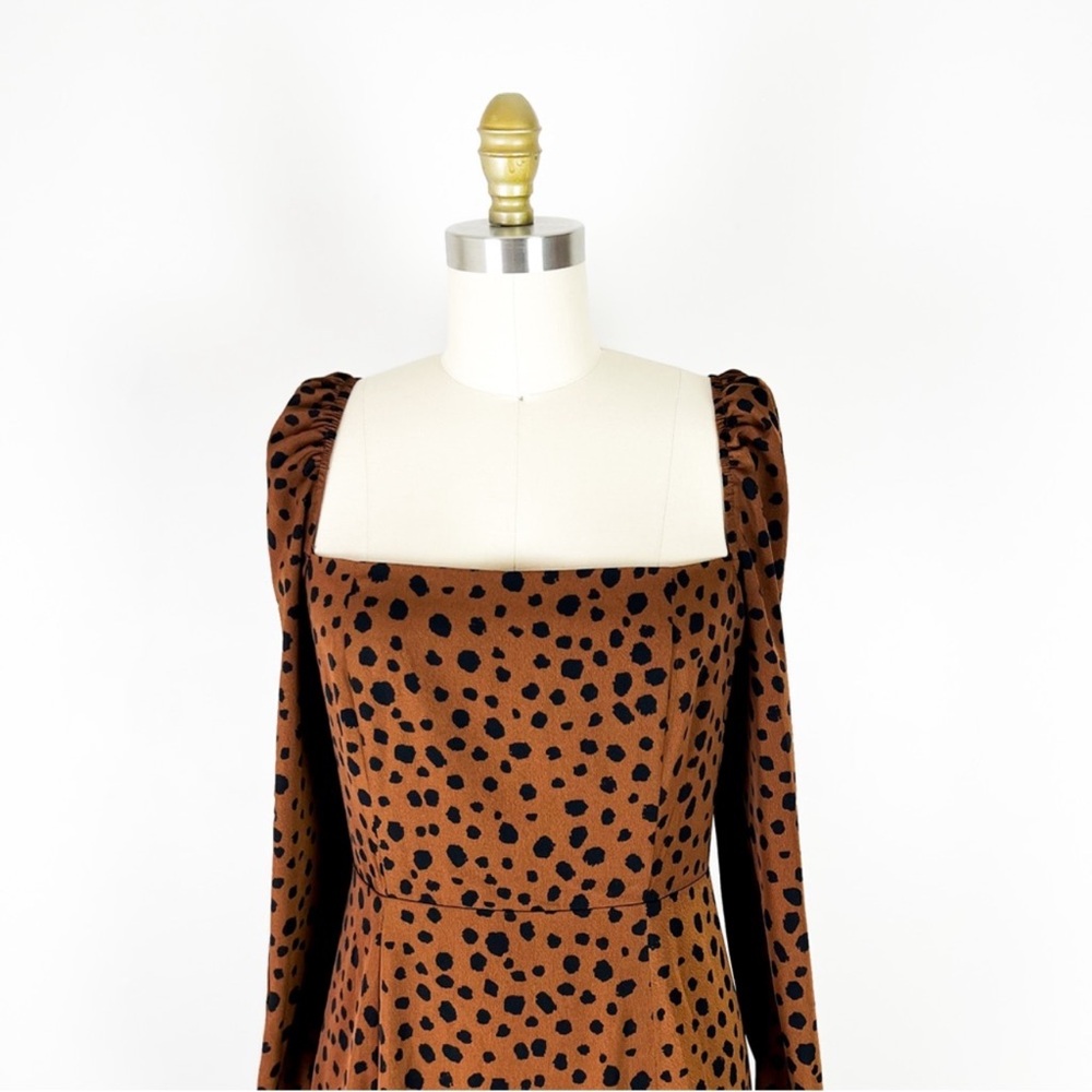 Caara • Puff Sleeve Spotted Dress • L